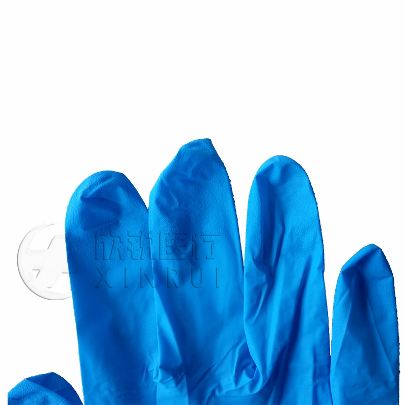 Medical Supply Powder Free Medical Disposable Blue Examination Nitrile Gloves Exam Glove