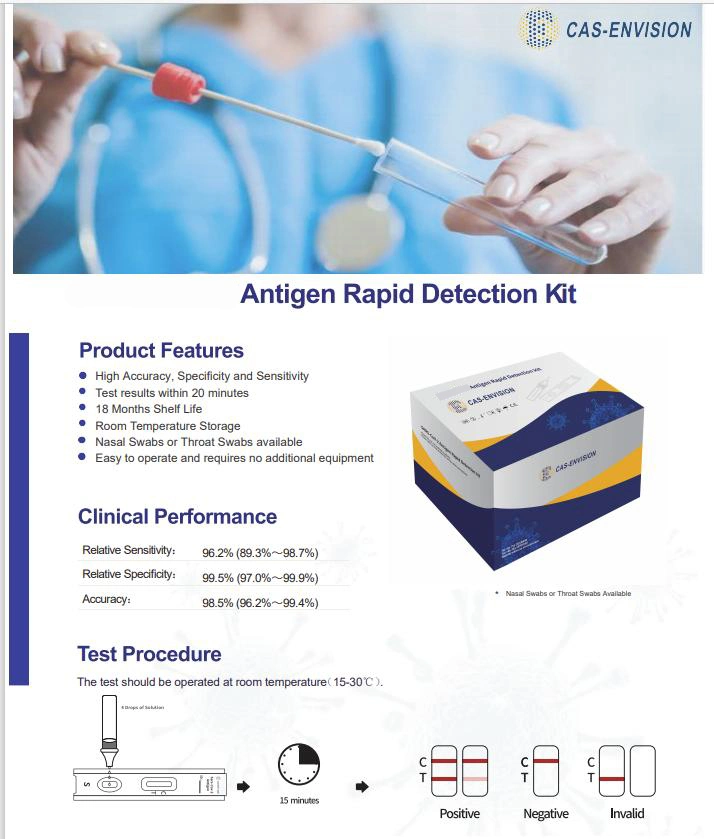 Antigen Rapid Diagnostic Test Kit High Sensitive Accuracy Specificity Best Lowest Price with Good OEM Manufacturer with CE ISO13485 ISO 9001