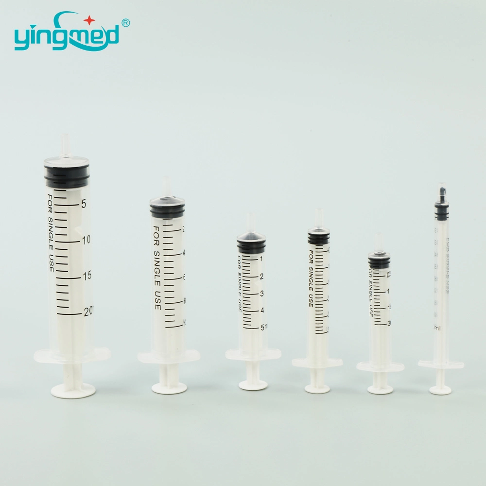 3 Part Medical Plastic Disposable Syringe with Needle